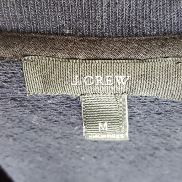 J. Crew Navy Blue Sweatshirt With Lace Chest Panel - Picture 4 of 6